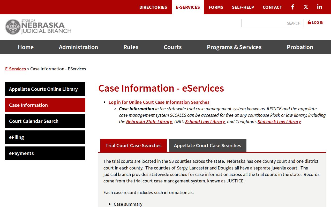 Hastings residents directory Nebraska JUSTICE case information access