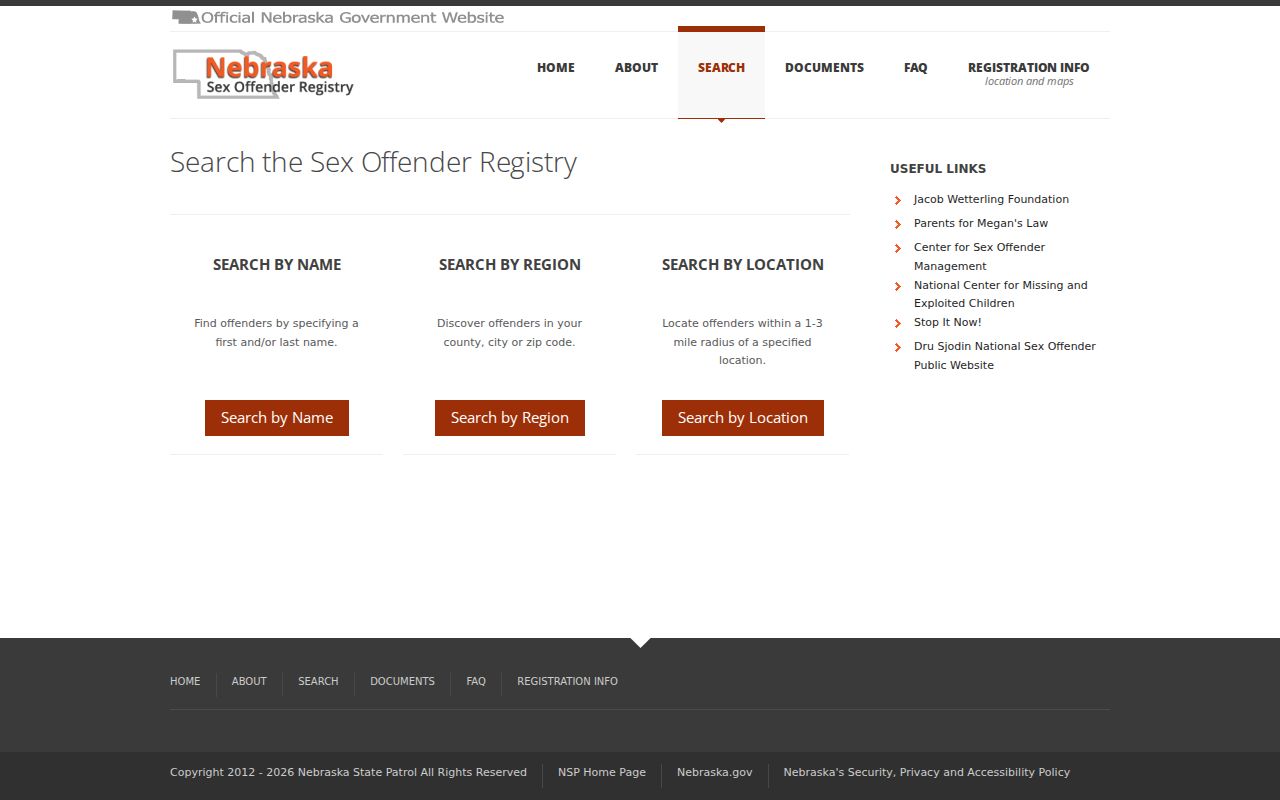 Hastings residents directory Nebraska sex offender registry search