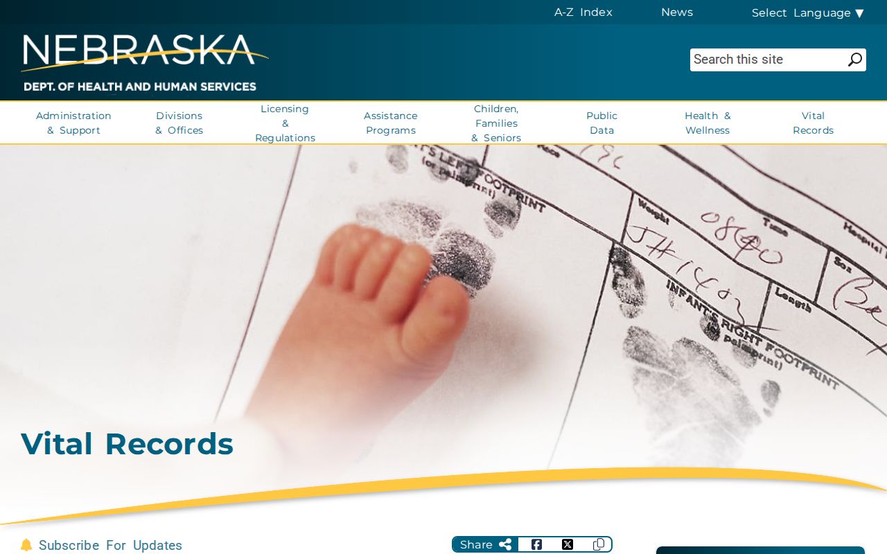 Hastings resident lookup Nebraska DHHS vital-record access rules and fees